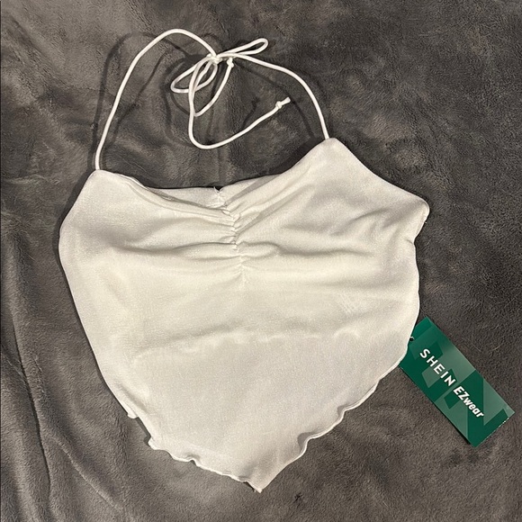 SHEIN White Ruched Women’s Top - Picture 1 of 2